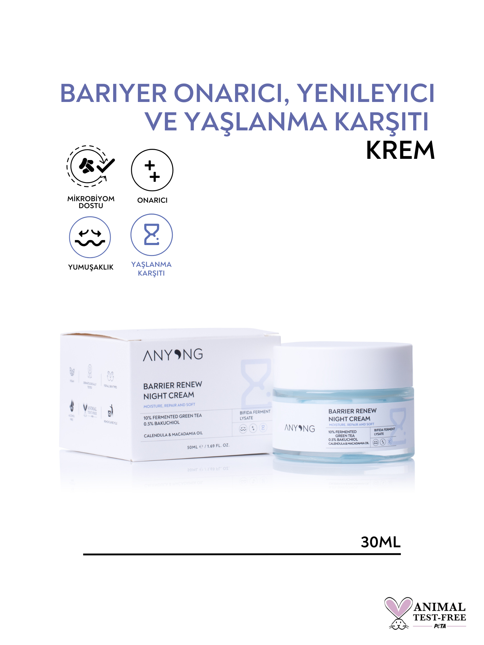 Bariyer Onarıcı, Yenileyici ve Yaşlanma Karşıtı Krem