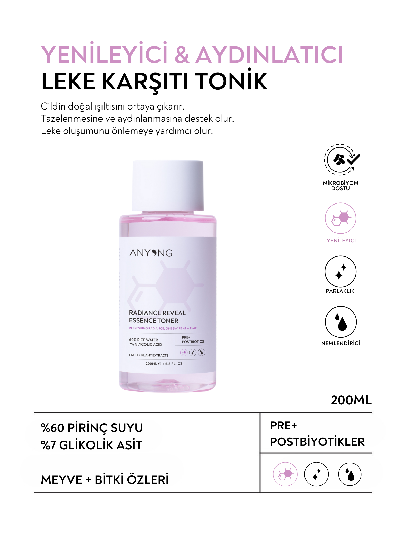 Yenileyici - Aydınlatıcı Leke Karşıtı Tonik