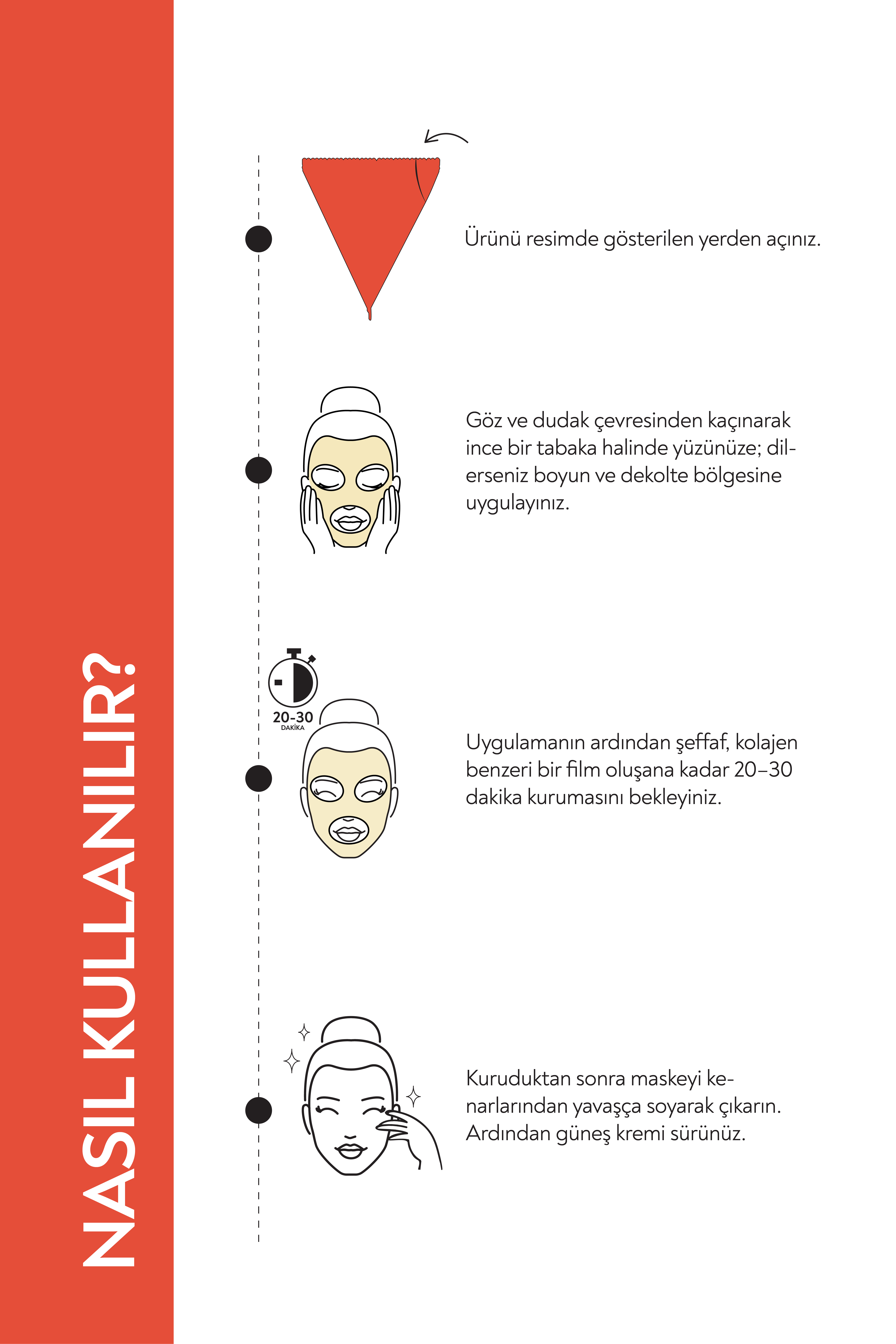 Aydınlatıcı C Vitamini Soyulabilir Maske – Cam Cilt Etkisi, Yüz Boyun ve Dekolte Kullanımı 7 ml