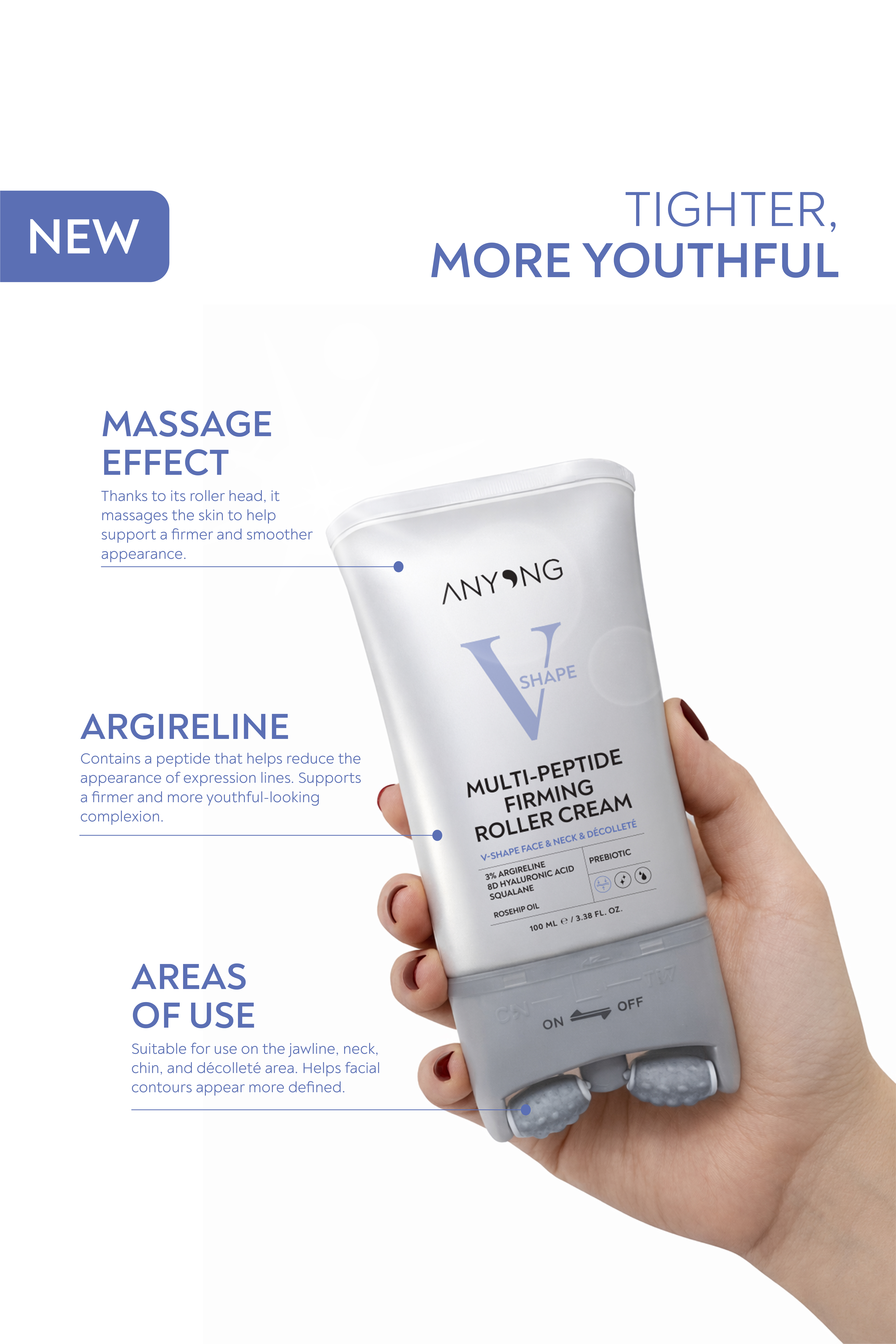 V Shape Multi - Peptide Firming Roller Cream