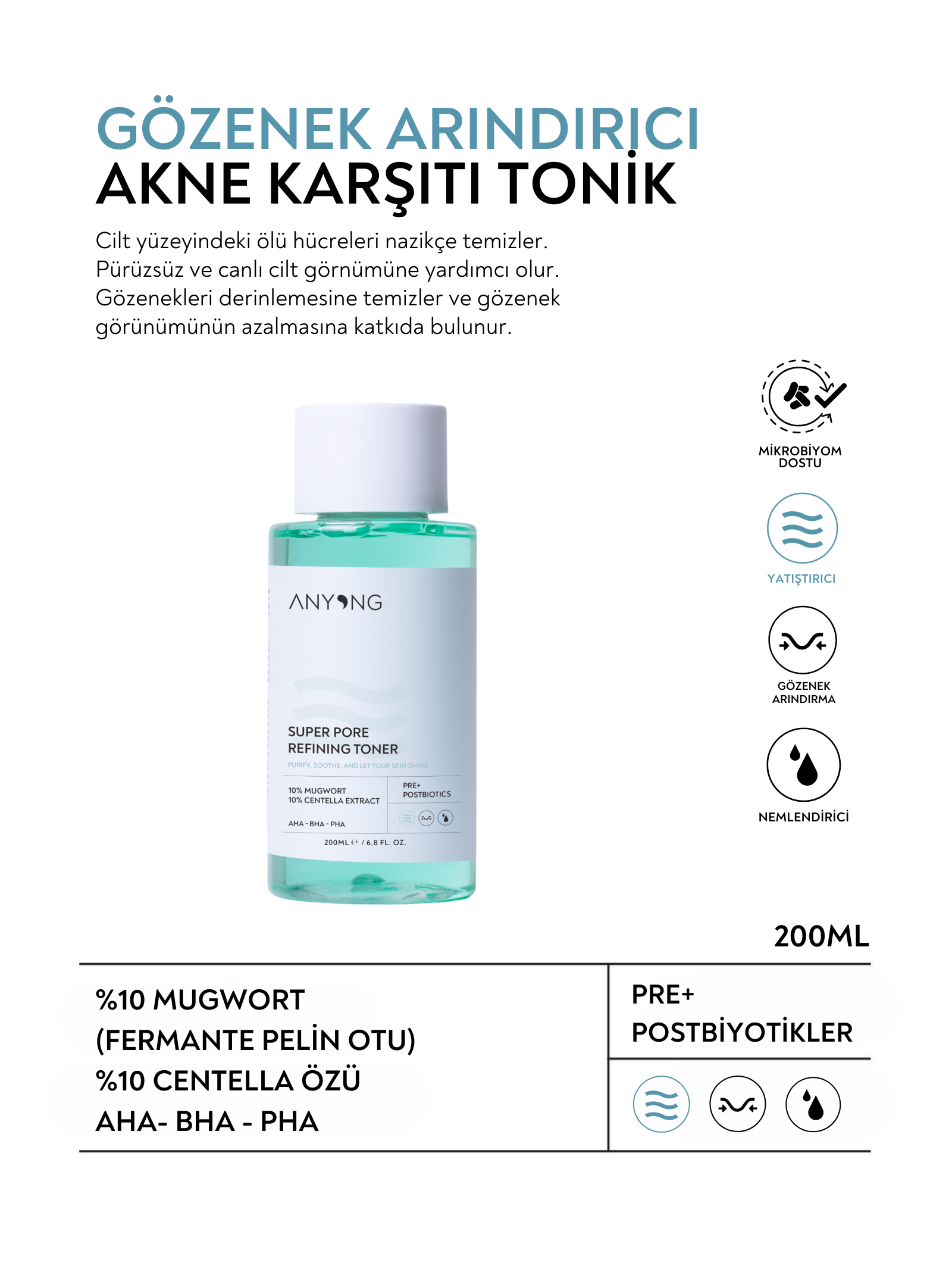 Gözenek Sıkılaştırıcı Akne Karşıtı Tonik