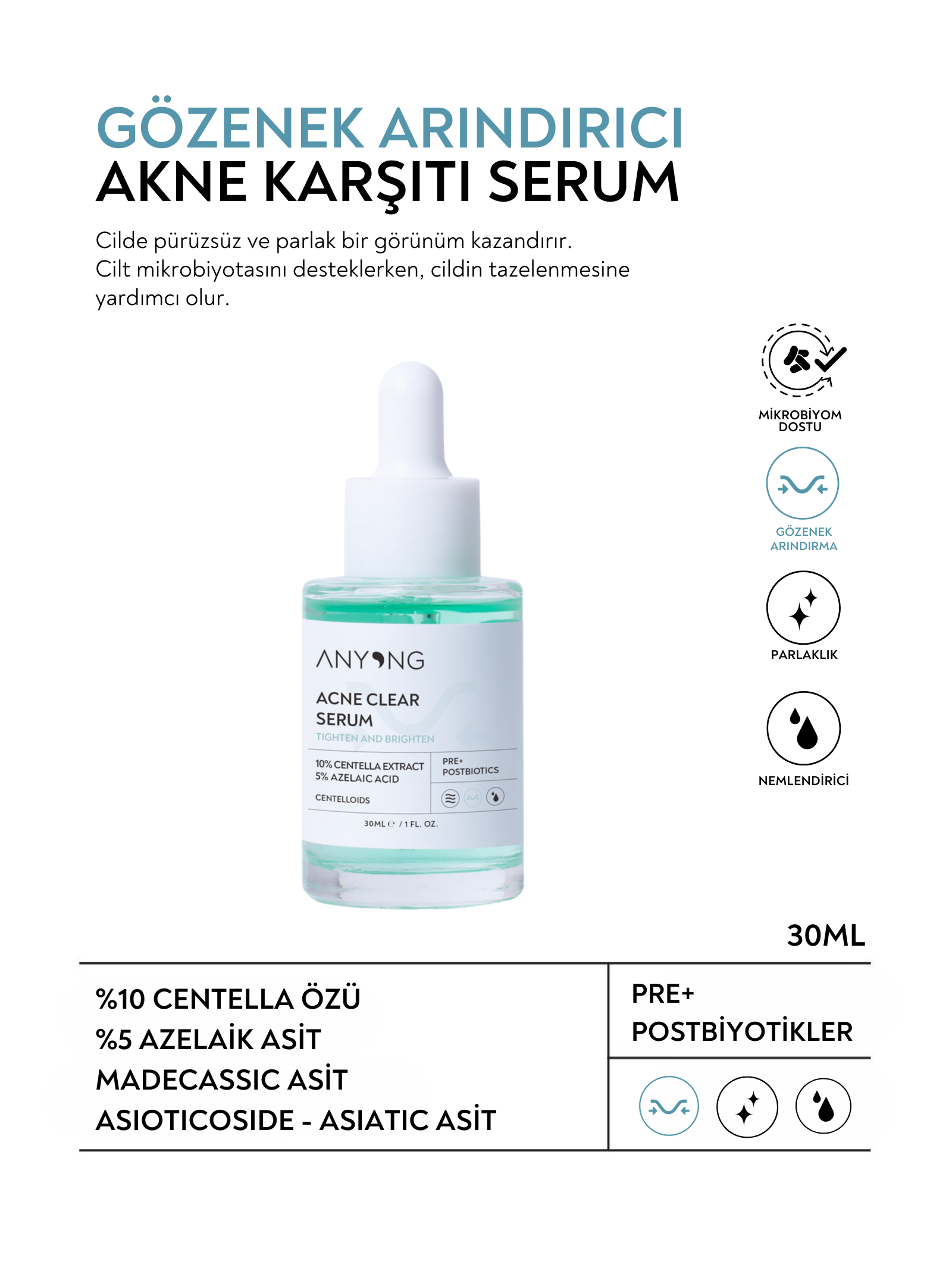 Gözenek Arındırıcı Akne Karşıtı Serum