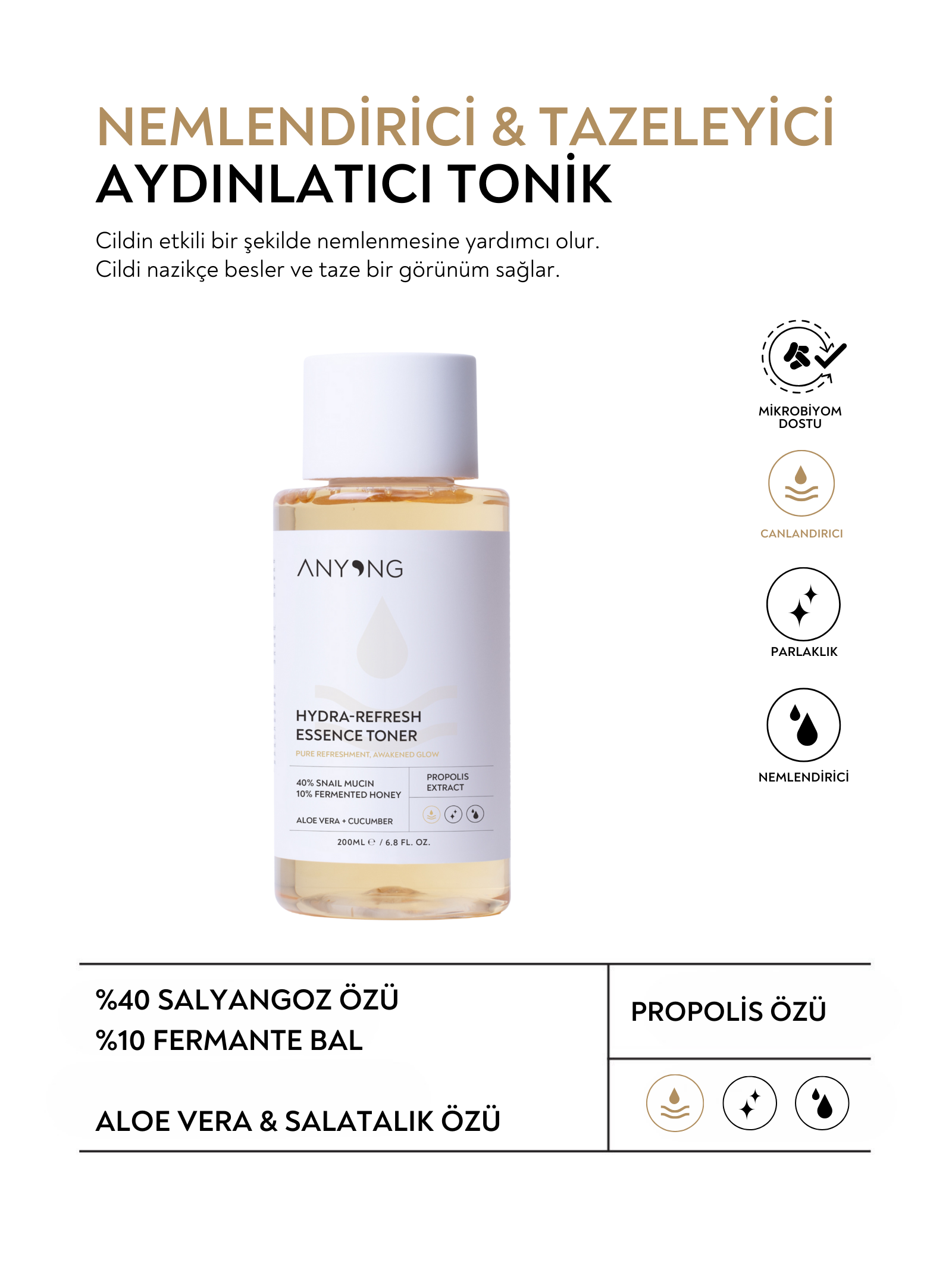 Nemlendirici &Tazeleyici Aydınlatıcı Tonik