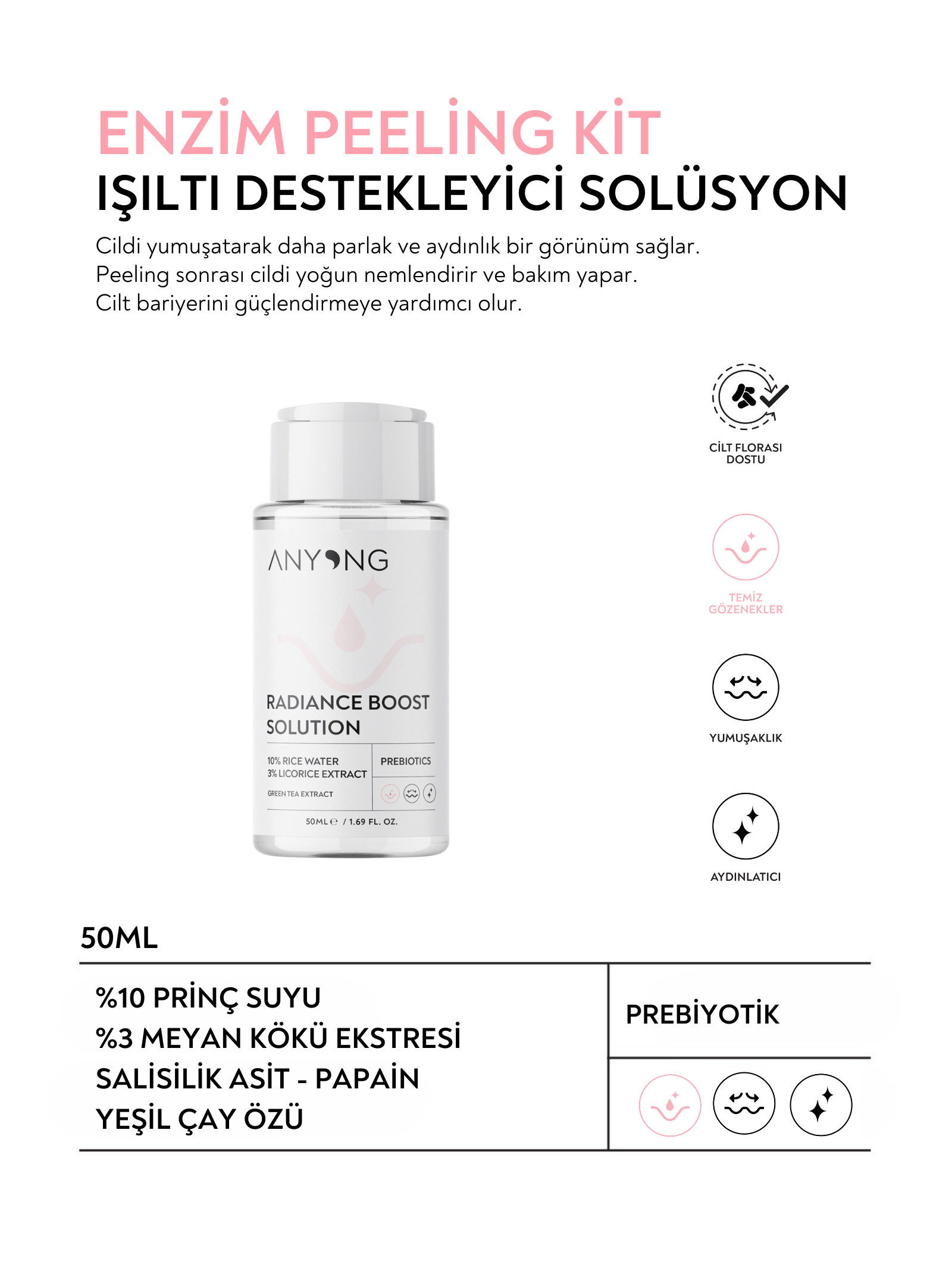 Enzim Peeling Kit (Papain Enzimi, Salisilik Asit & Pirinç Suyu)