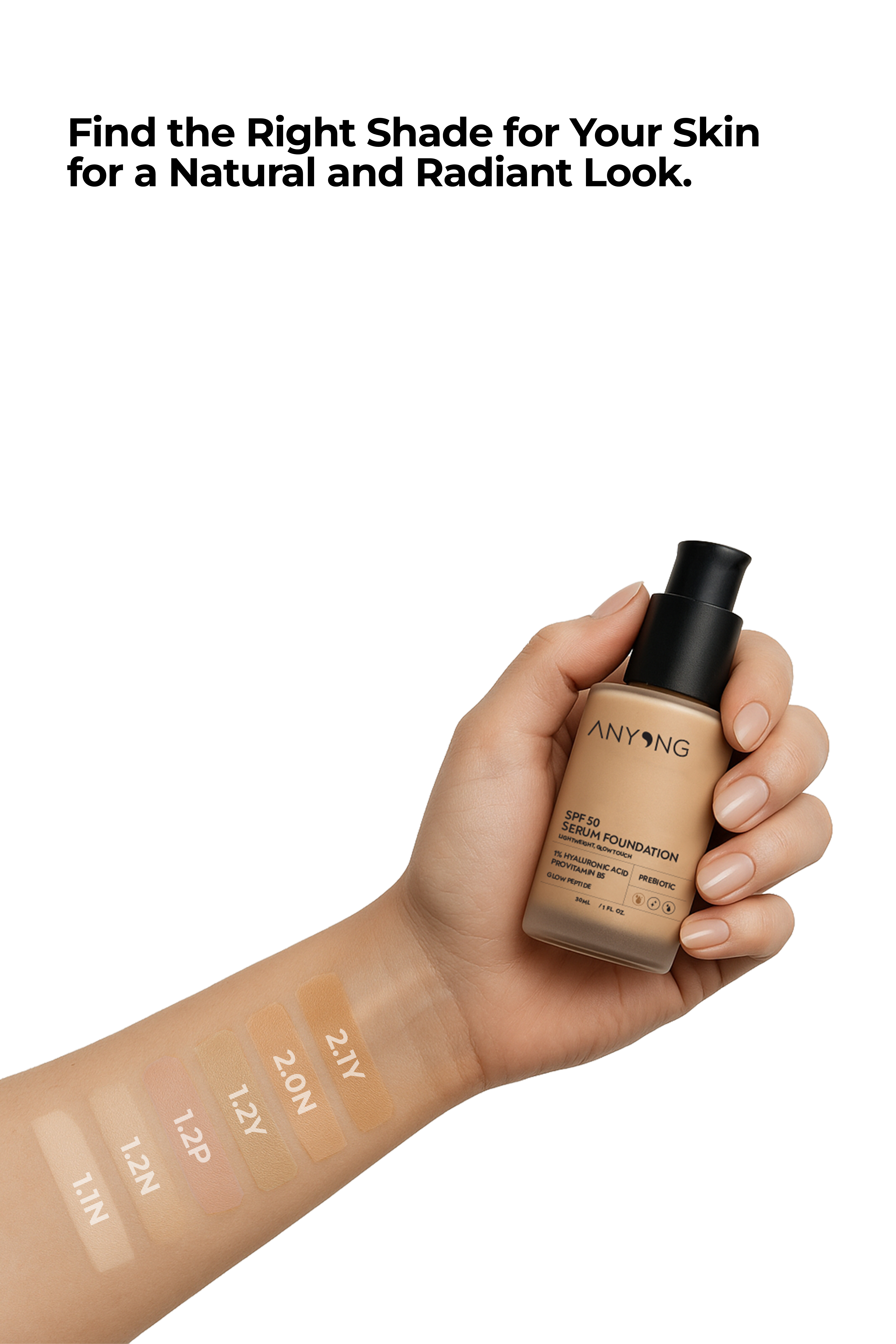 SPF 50 Serum Foundation 1.2Y WARM IVORY | Radiant, Skincare-Infused and Tone-Equalizing Foundation